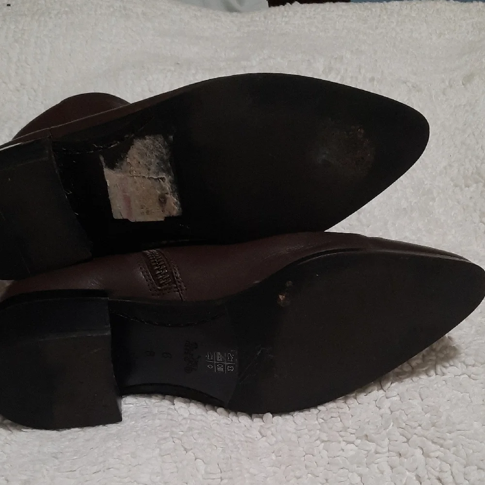 Coach Brown Leather Ankle Booties